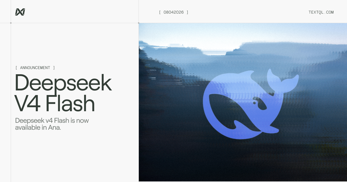 Deepseek v4 Flash is Now Available in Ana
